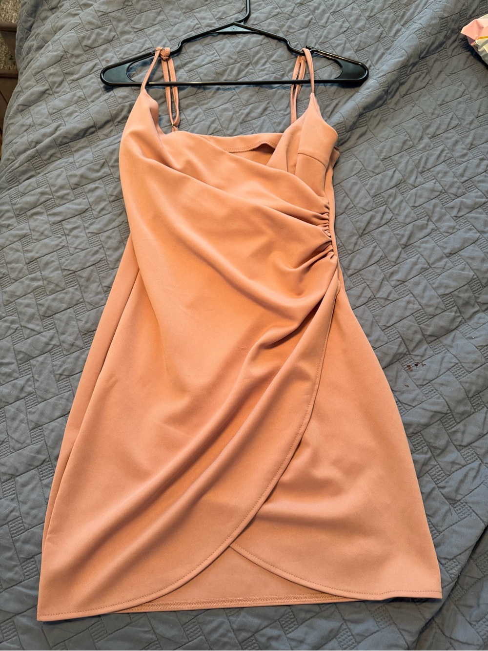 Draped Slip Dress in pink